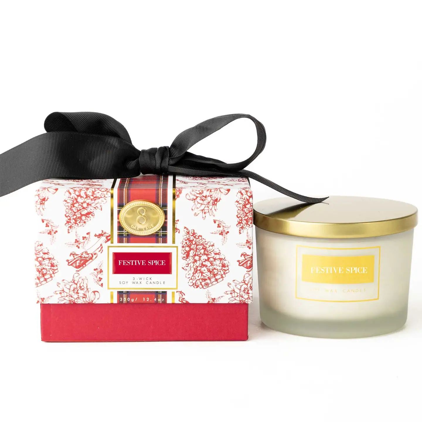 Festive Spice 3-Wick Soy Candle
