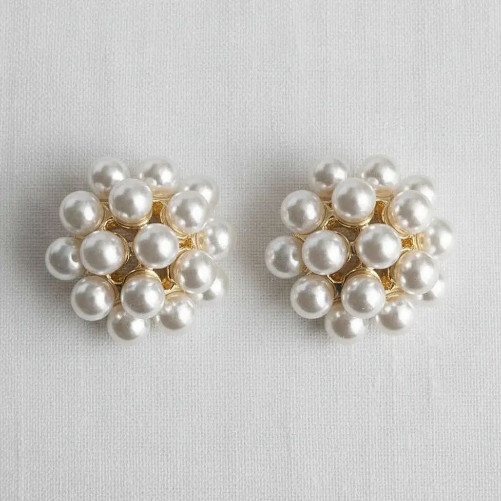 Floral Pearl Drop Earrings