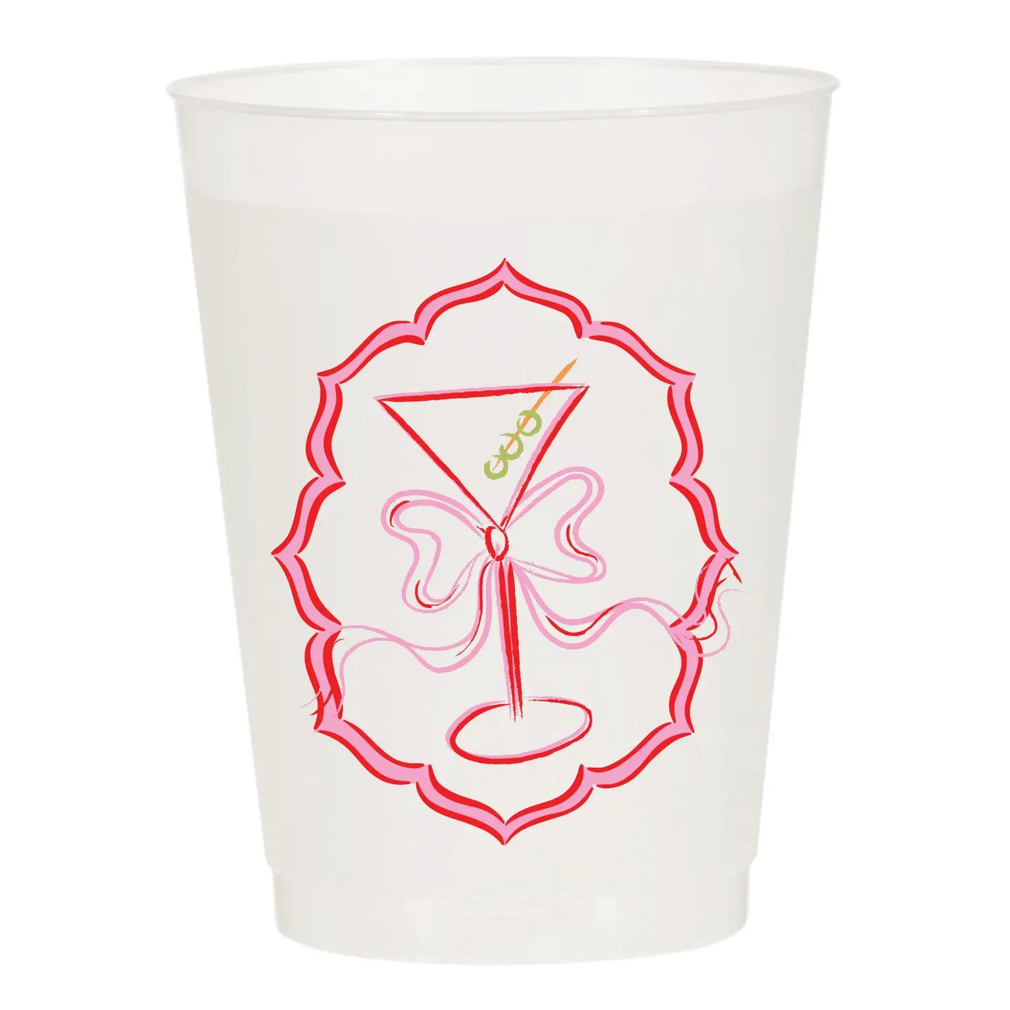 Pink Martini Frosted Cups