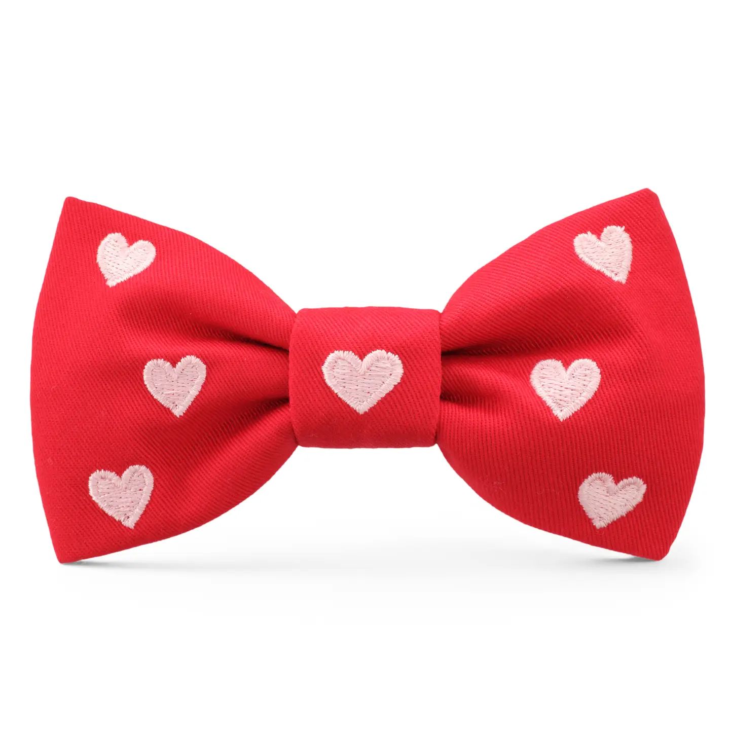 Hearts Embroidered Bow Tie
