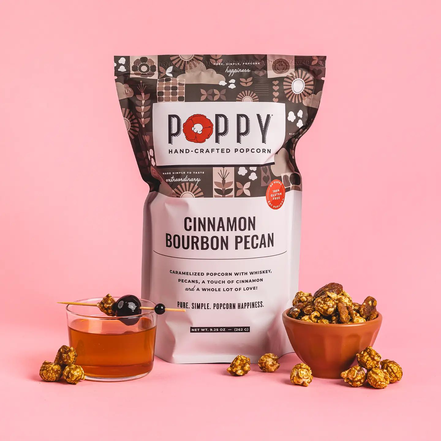 Cinnamon Bourbon Pecan Popcorn