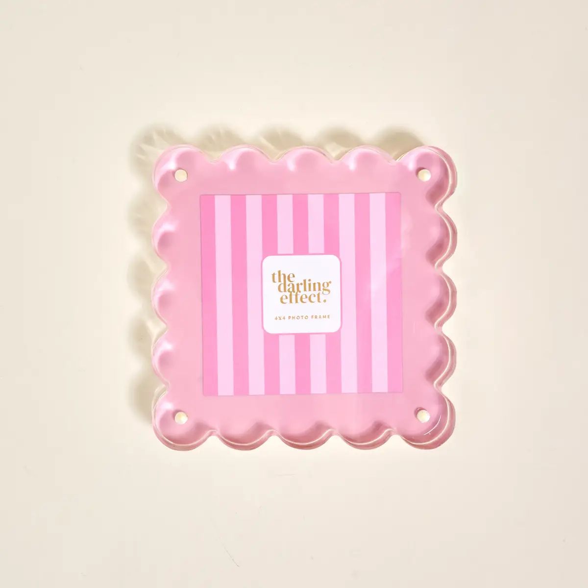 Square Scalloped Frame - Blush Pink