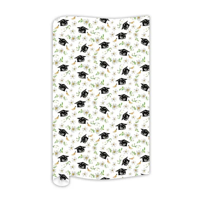 Daisy Graduation Cap Wrapping Paper