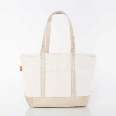 Medium Metallic Tote - Gold