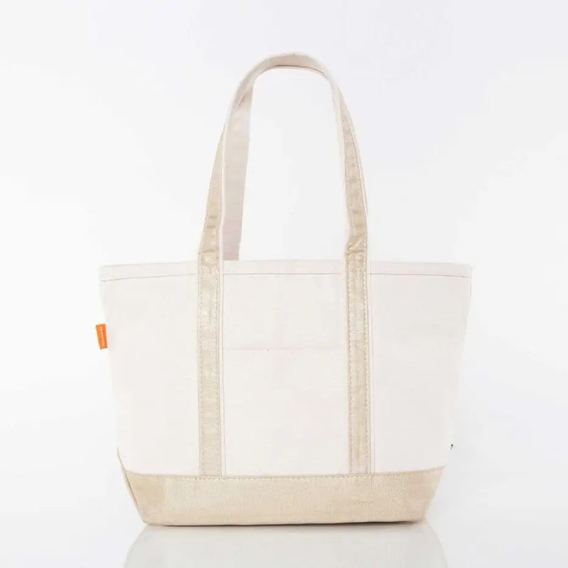 Medium Metallic Tote - Gold