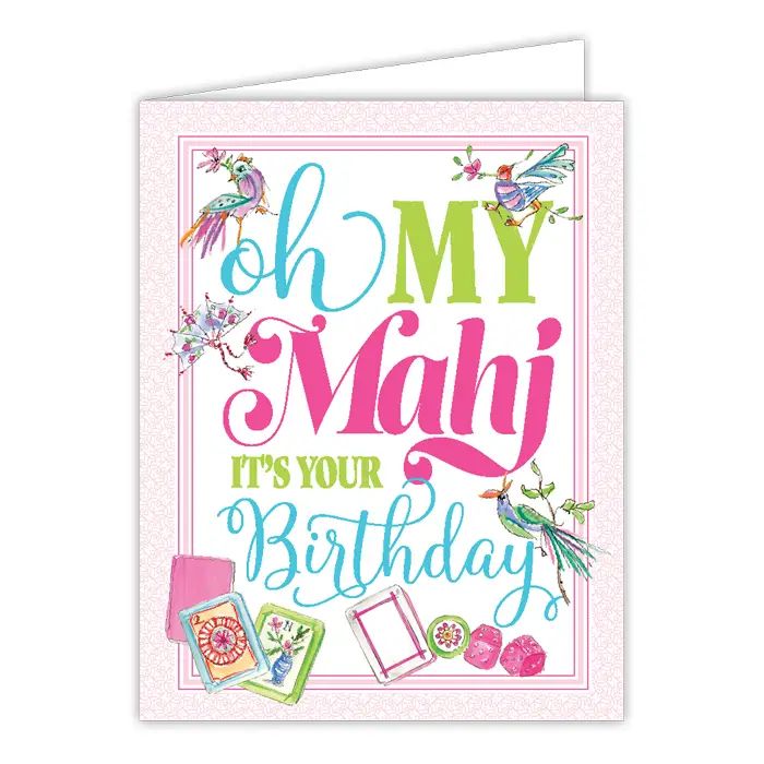 Mahjong Birthday Greeting Card