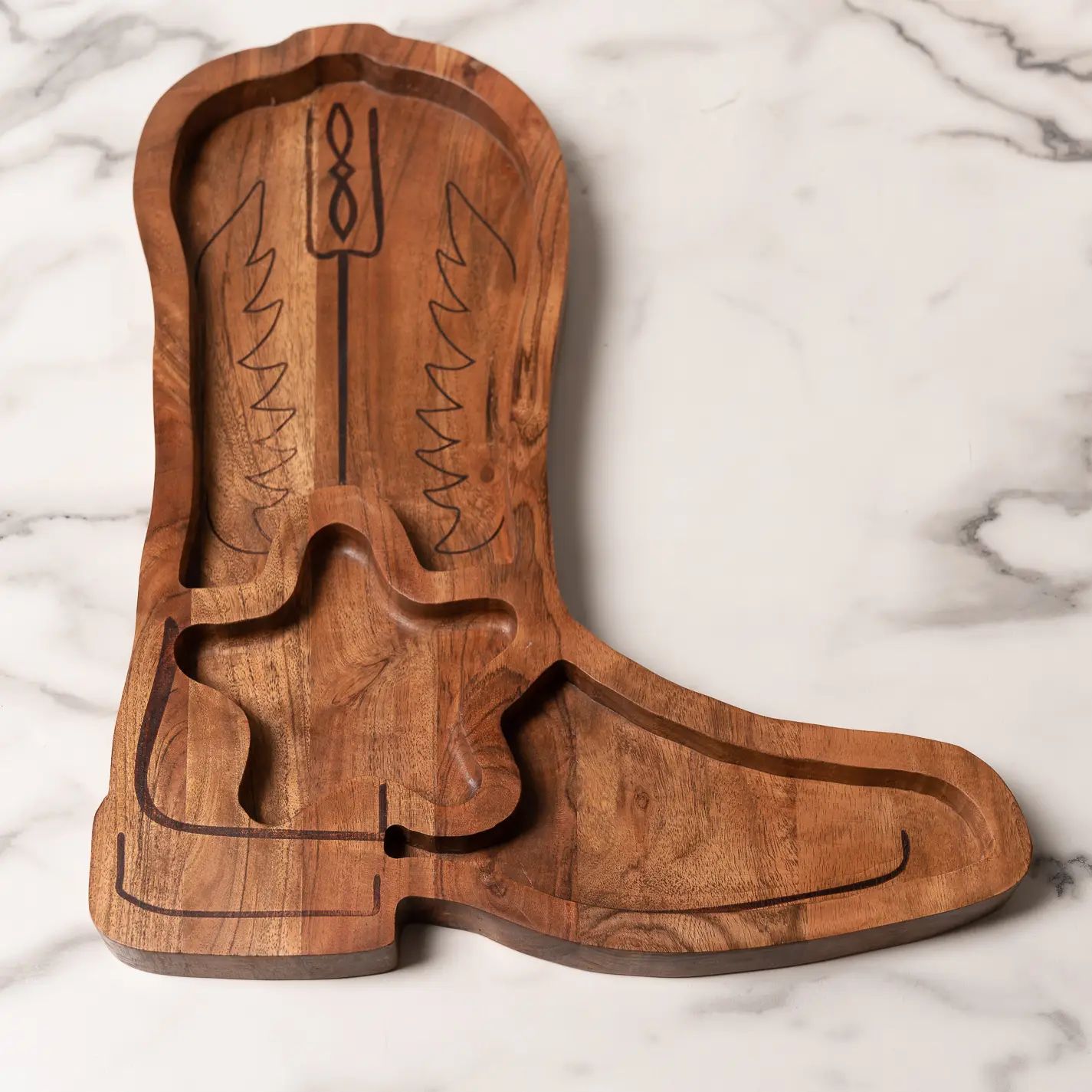 Wood Boot Serving Platter