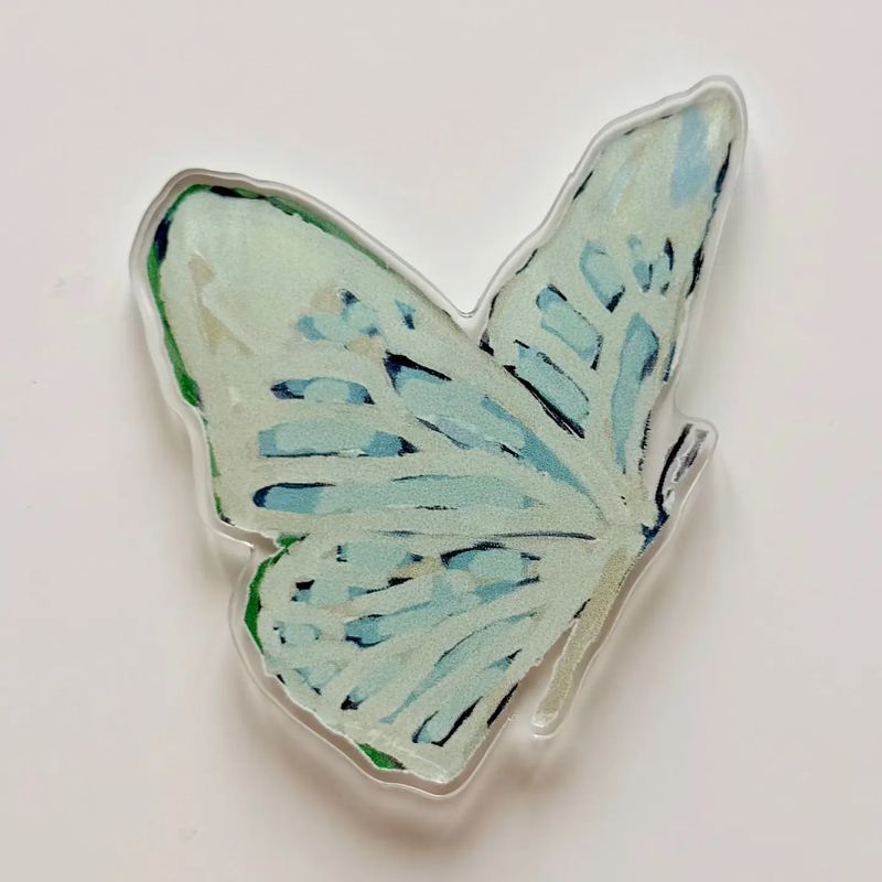 Green Butterfly Acrylic Magnet