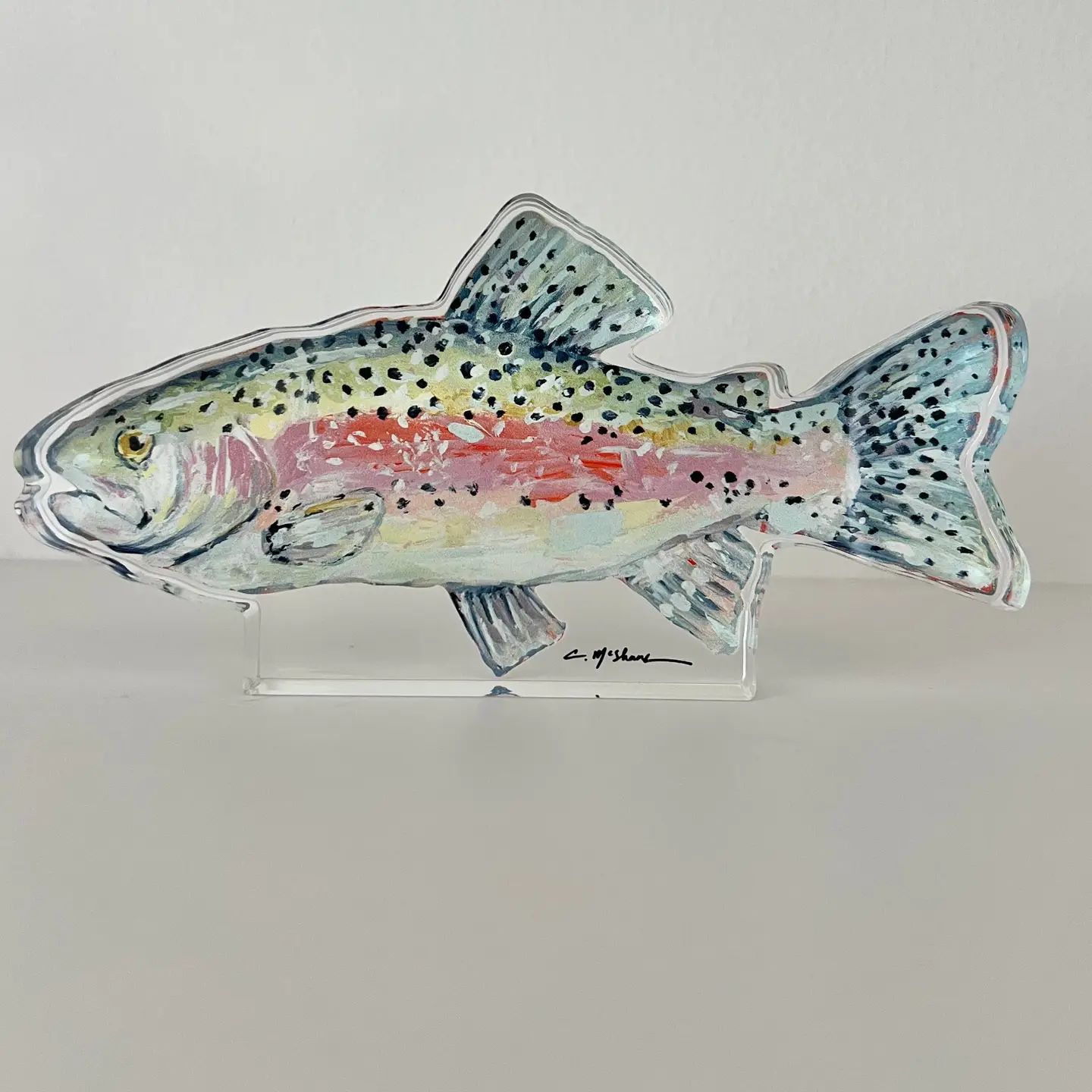 Rainbow Trout Acrylic Block