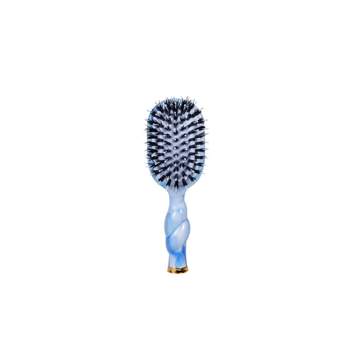 Mini Boar Bristle Hair Brush - Blue