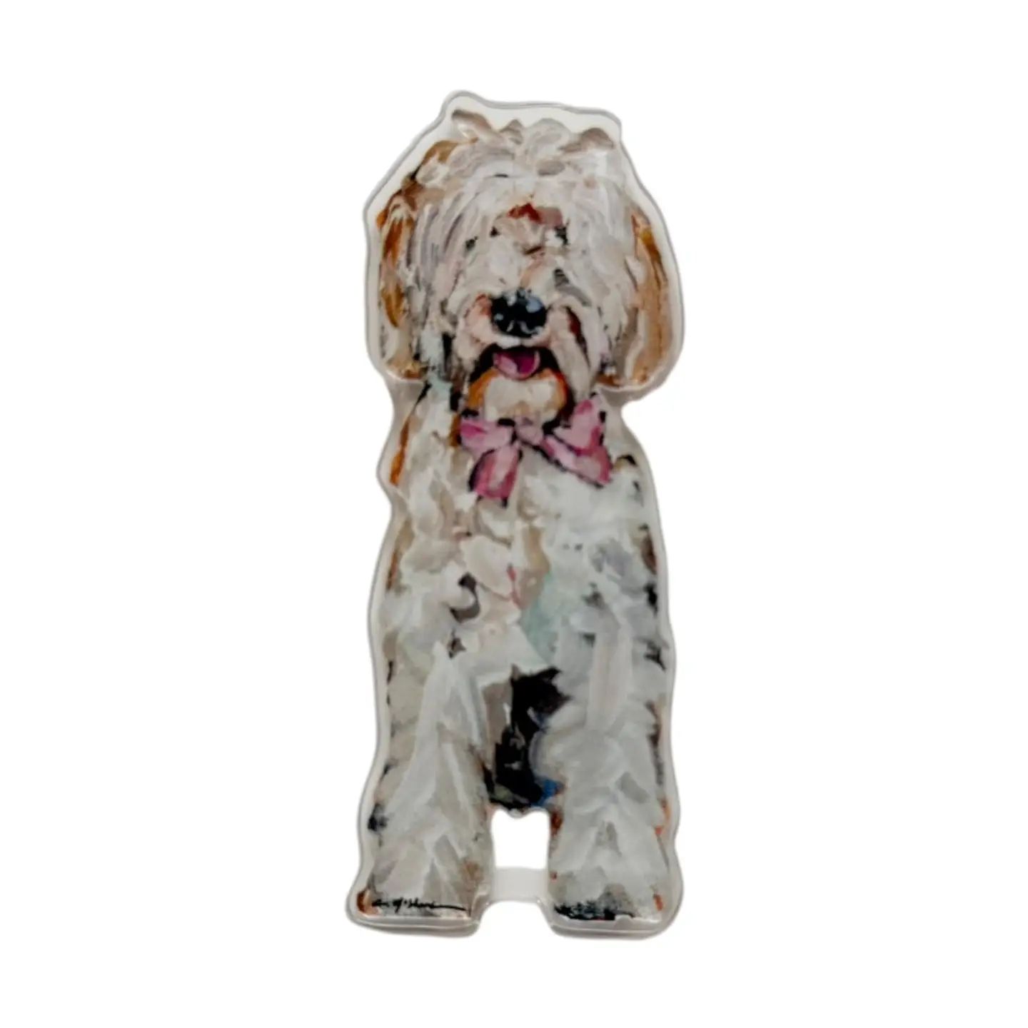 Pink Goldendoodle Magnet