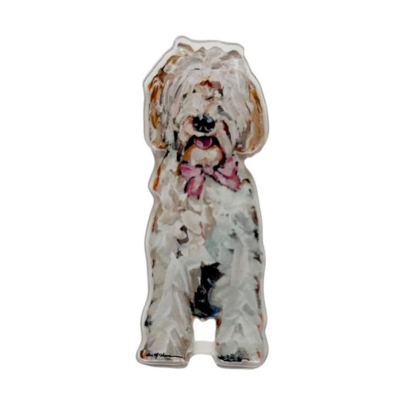 Pink Goldendoodle Magnet
