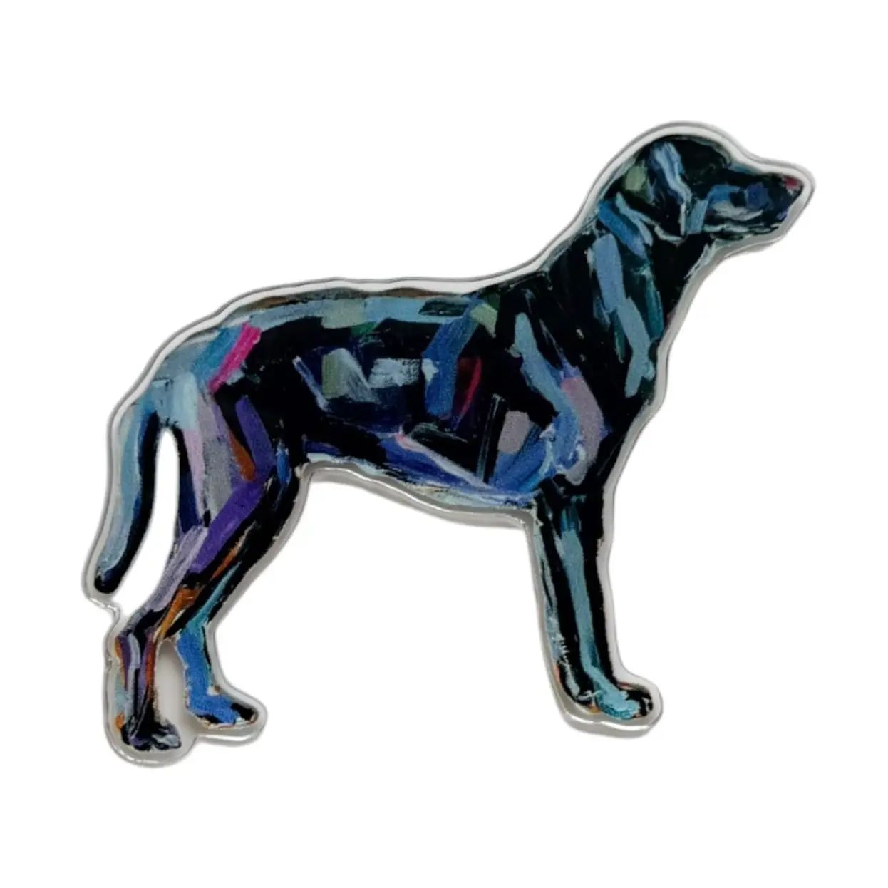 Black Lab Acrylic Magnet