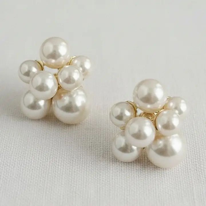 Layered Pearl Drop Earrings