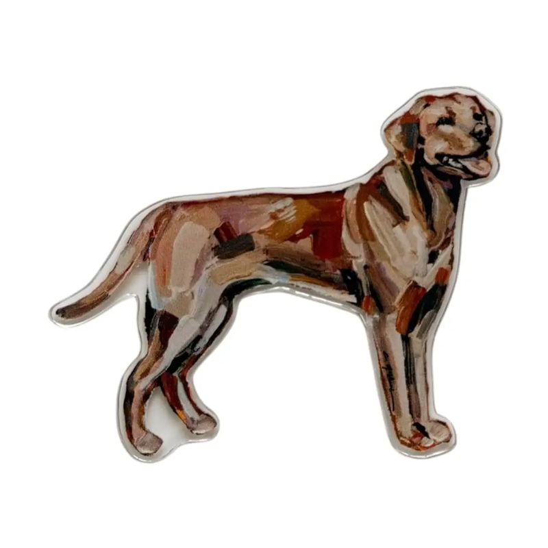 Red Lab Acrylic Magnet
