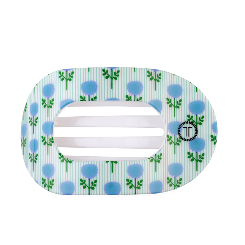 Large Flat Hair Clip - Blue Marigold