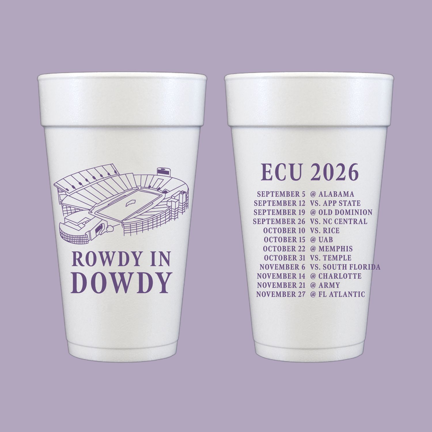 Dowdy Ficklen Styrofoam Cups