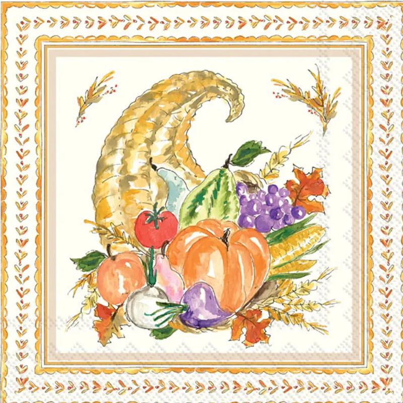 Cornucopia Cocktail Napkins