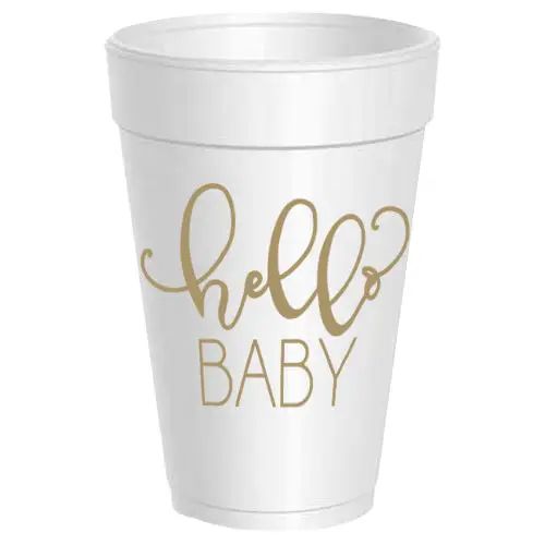 Hello Baby Styrofoam Cups