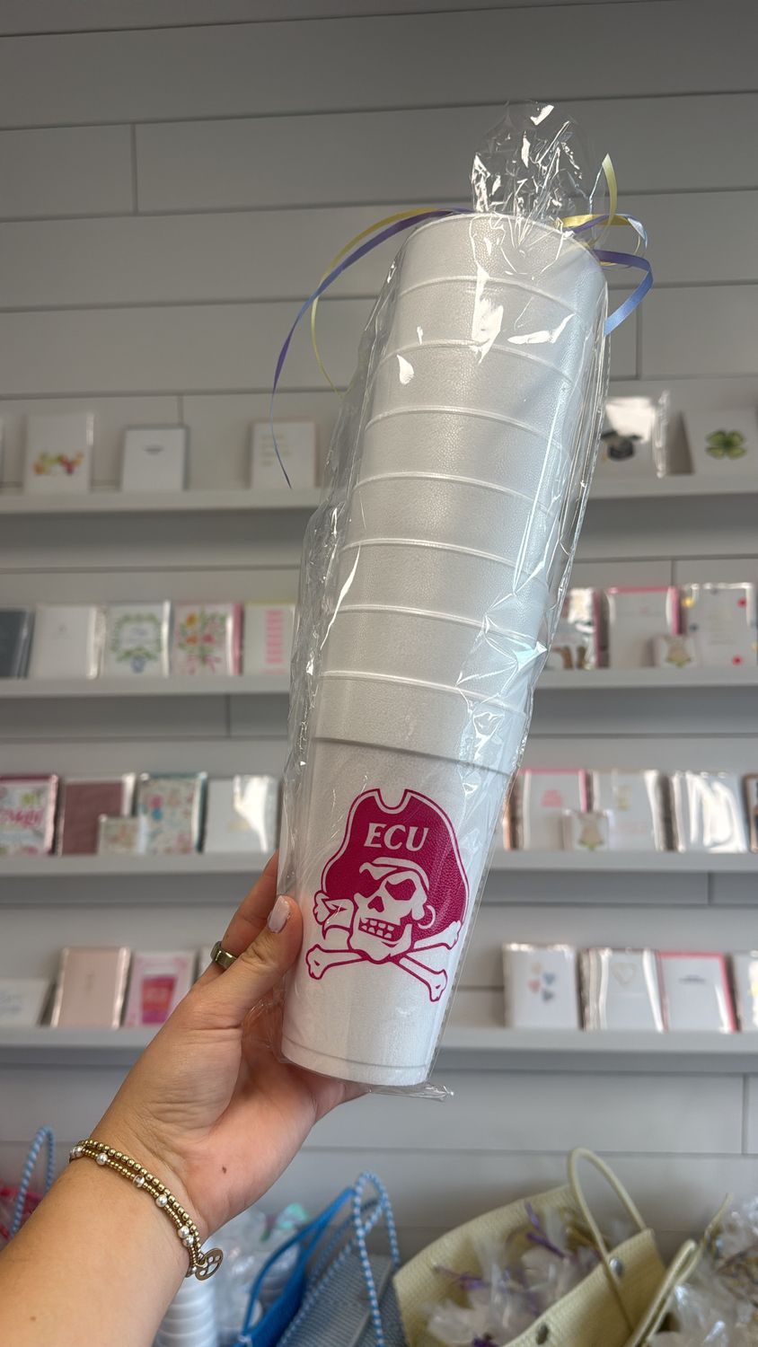 Pink Pirate Styrofoam Cups