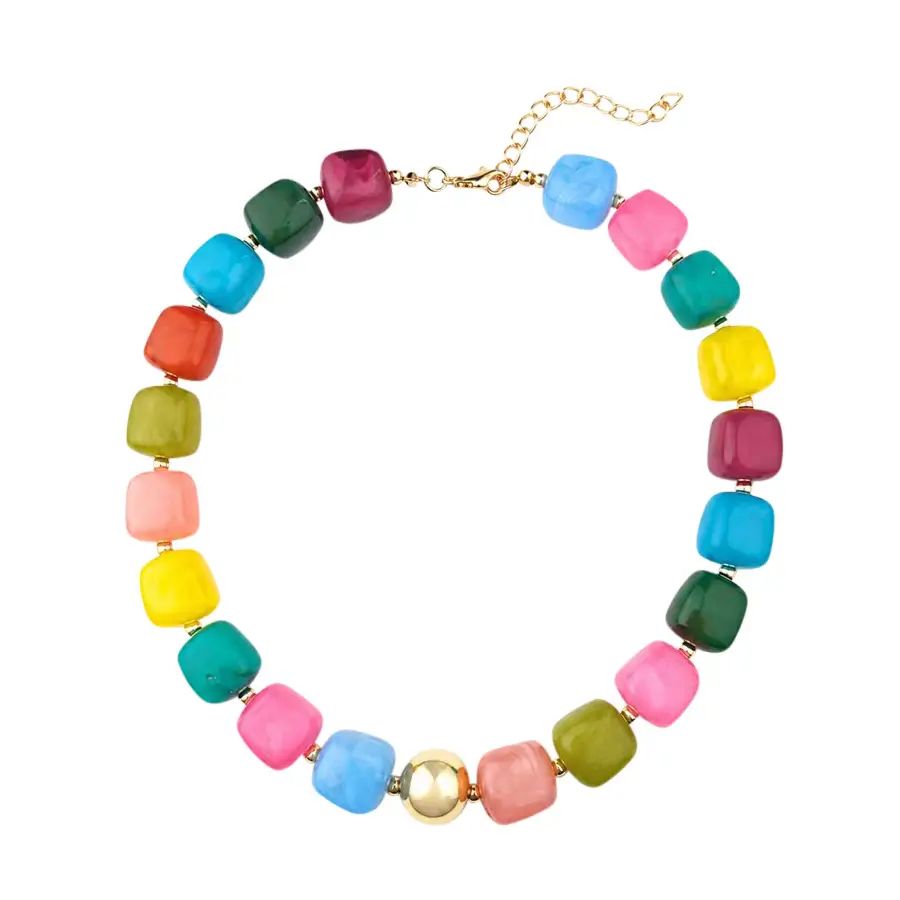 Beaded Chunky Necklace - Multi