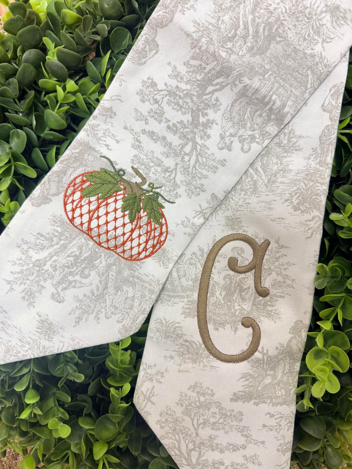 Chic Pumpkin Wreath Sash