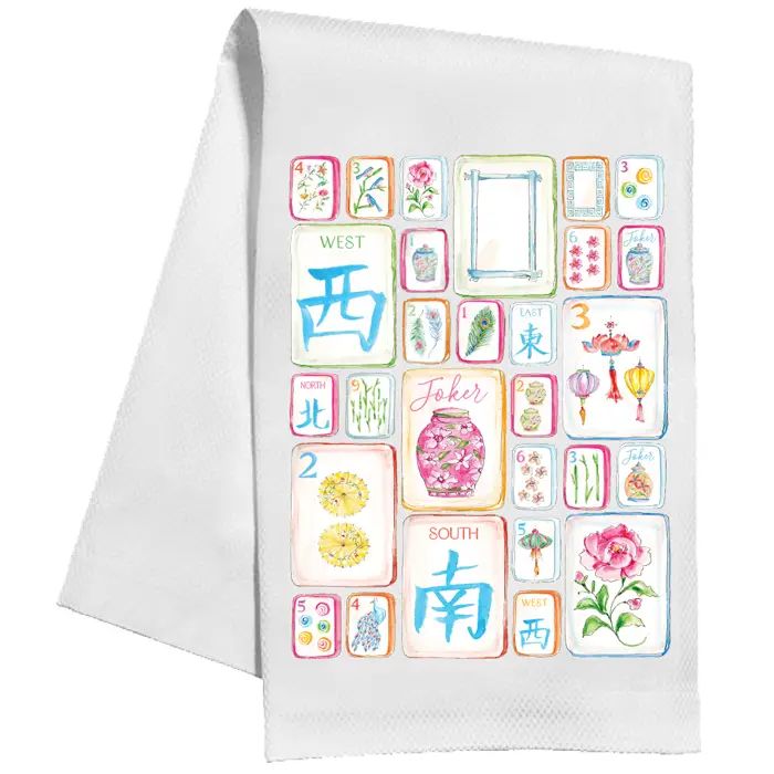 Colorful Mahjong Kitchen Towel
