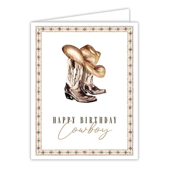 Happy Birthday Cowboy Greeting Card