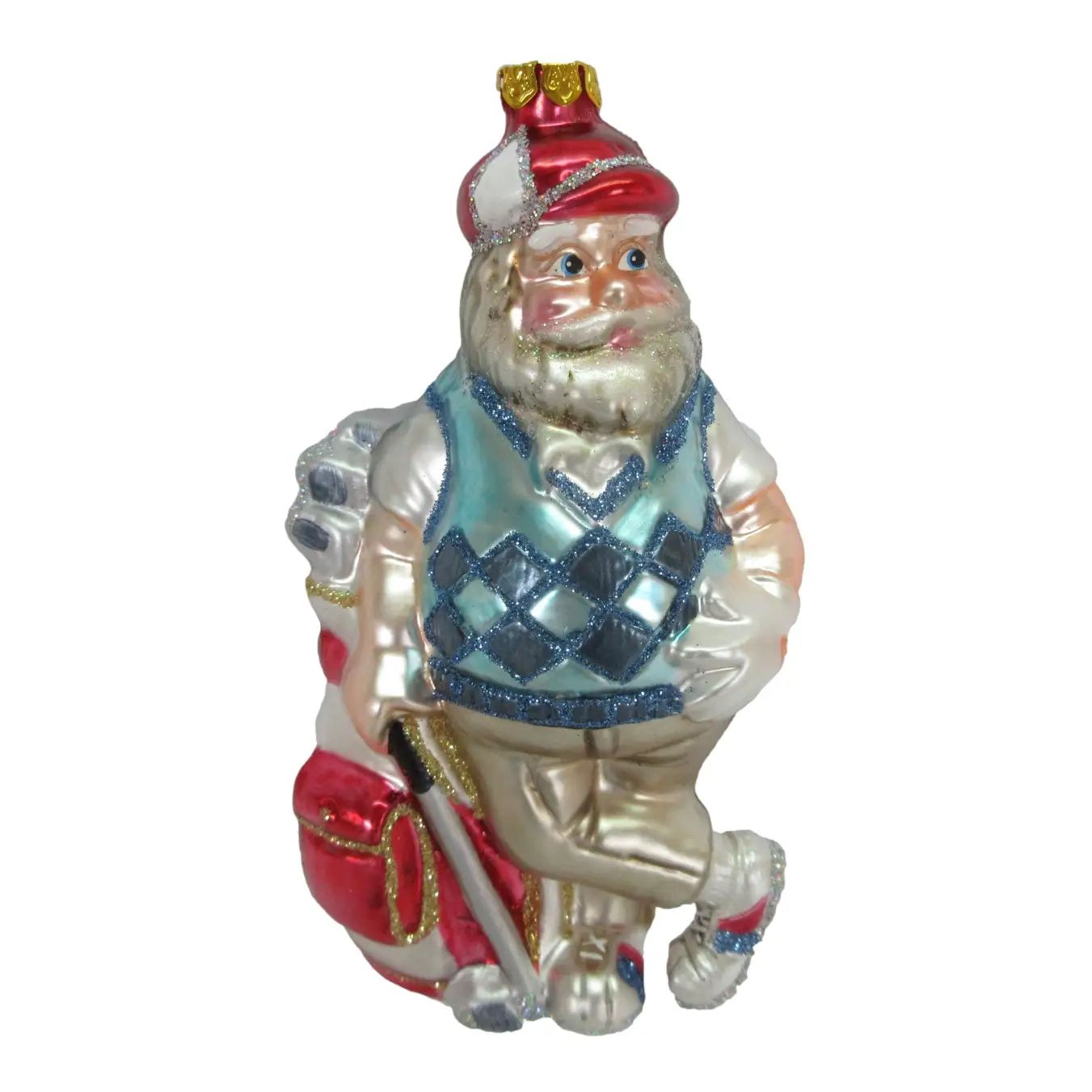 Golfing Santa Ornament