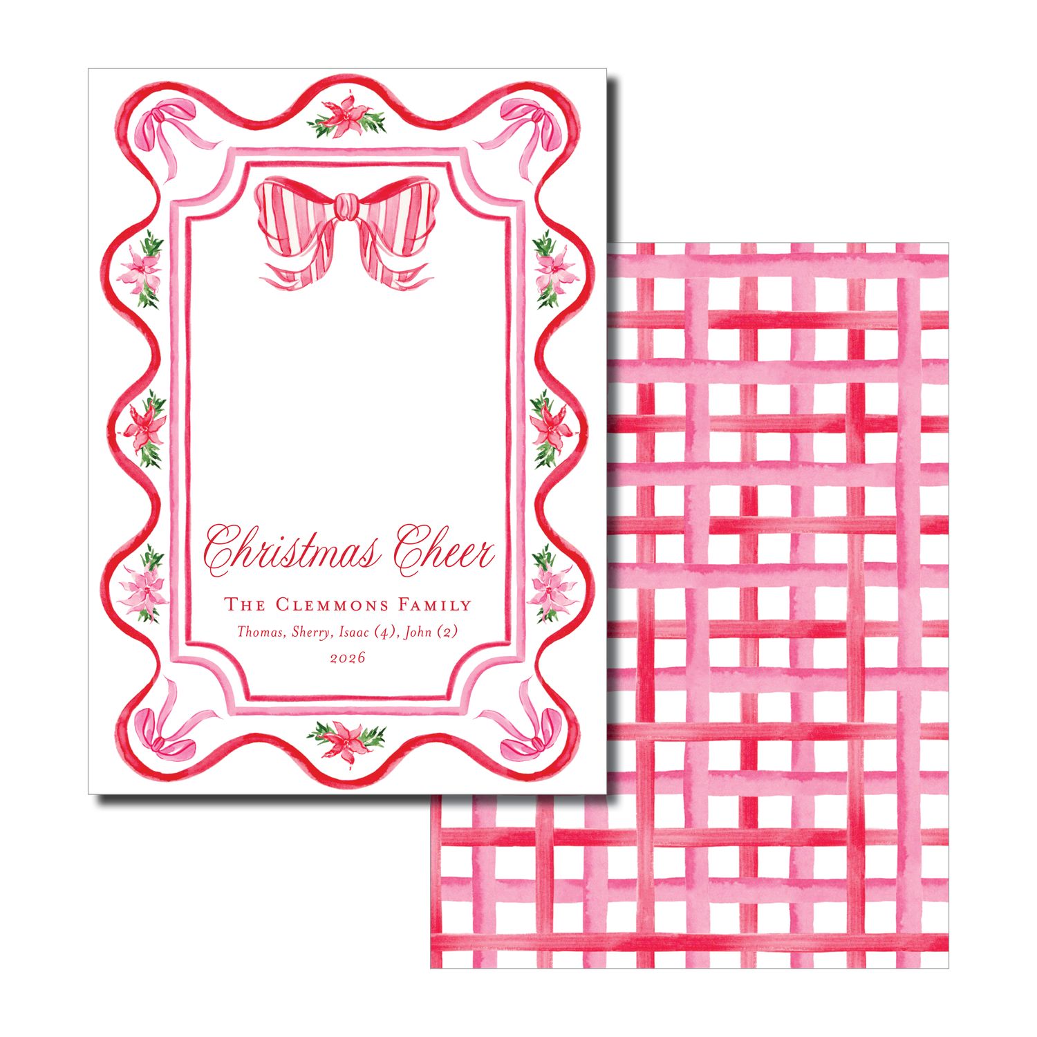 Pink Ribbon Christmas Card