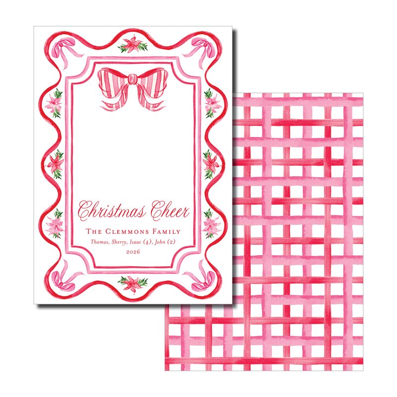 Pink Ribbon Christmas Card