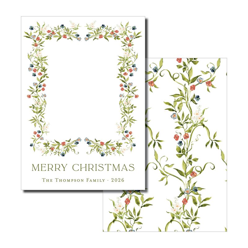 Harvest Floral Christmas Card