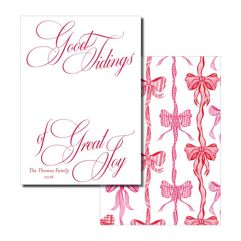 Christmas Bows Christmas Card