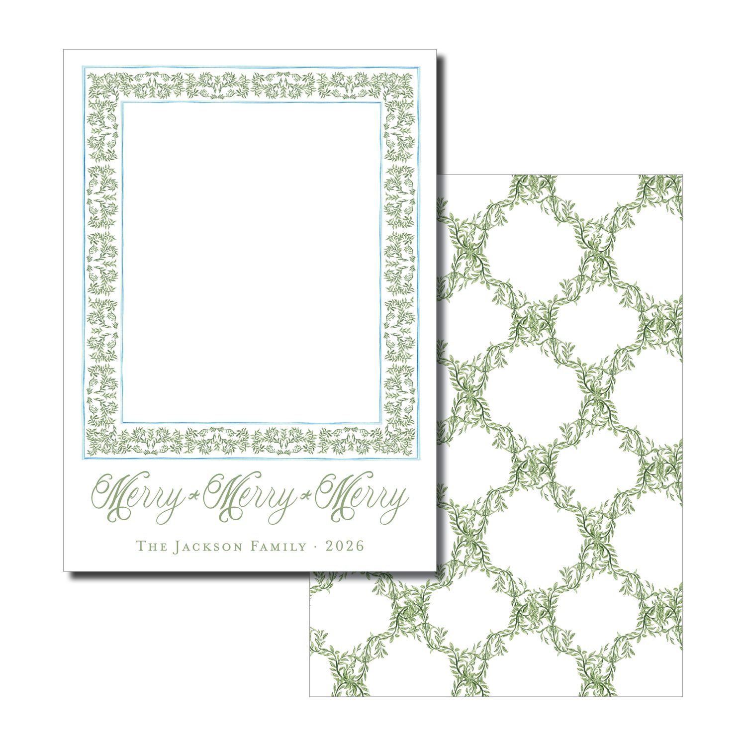Floral Trellis Christmas Card