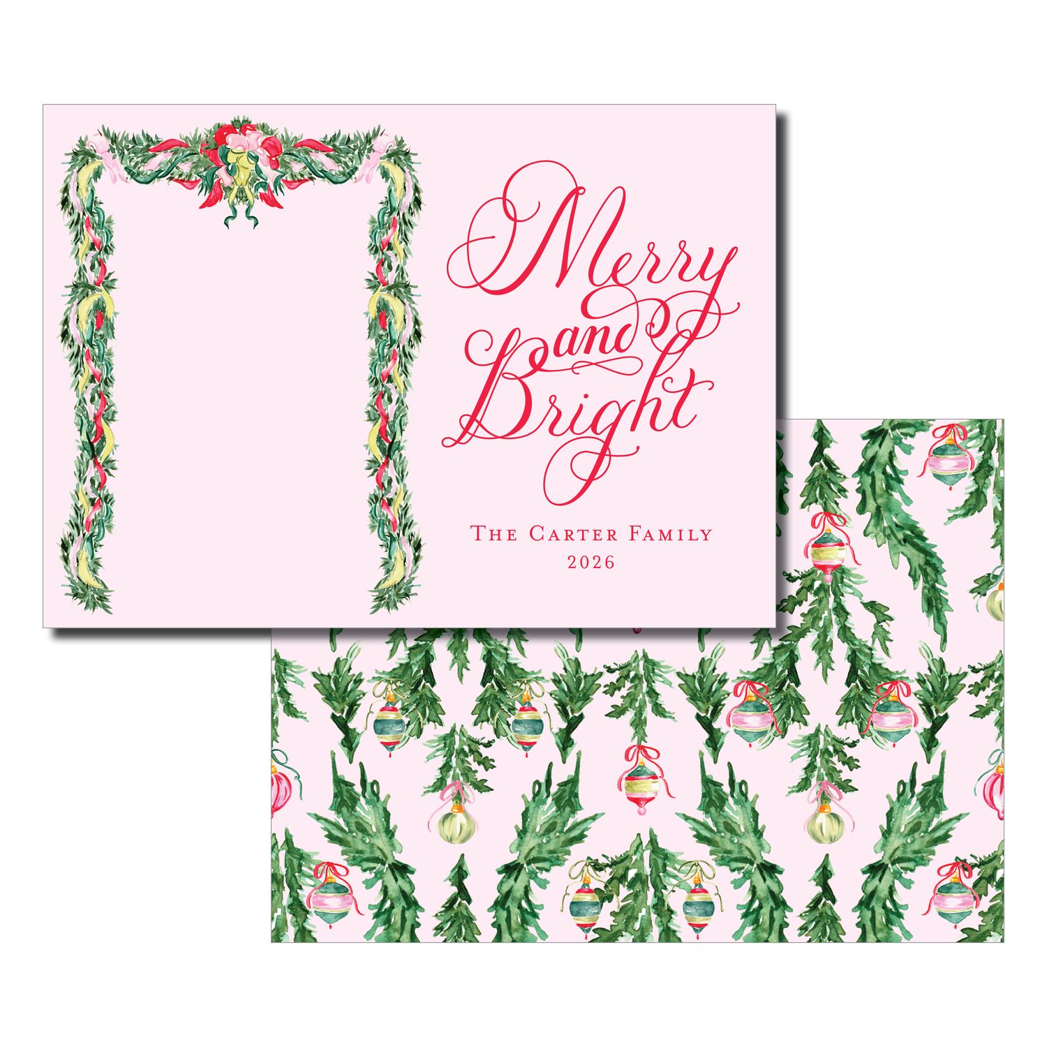 Colorful Garland Christmas Card