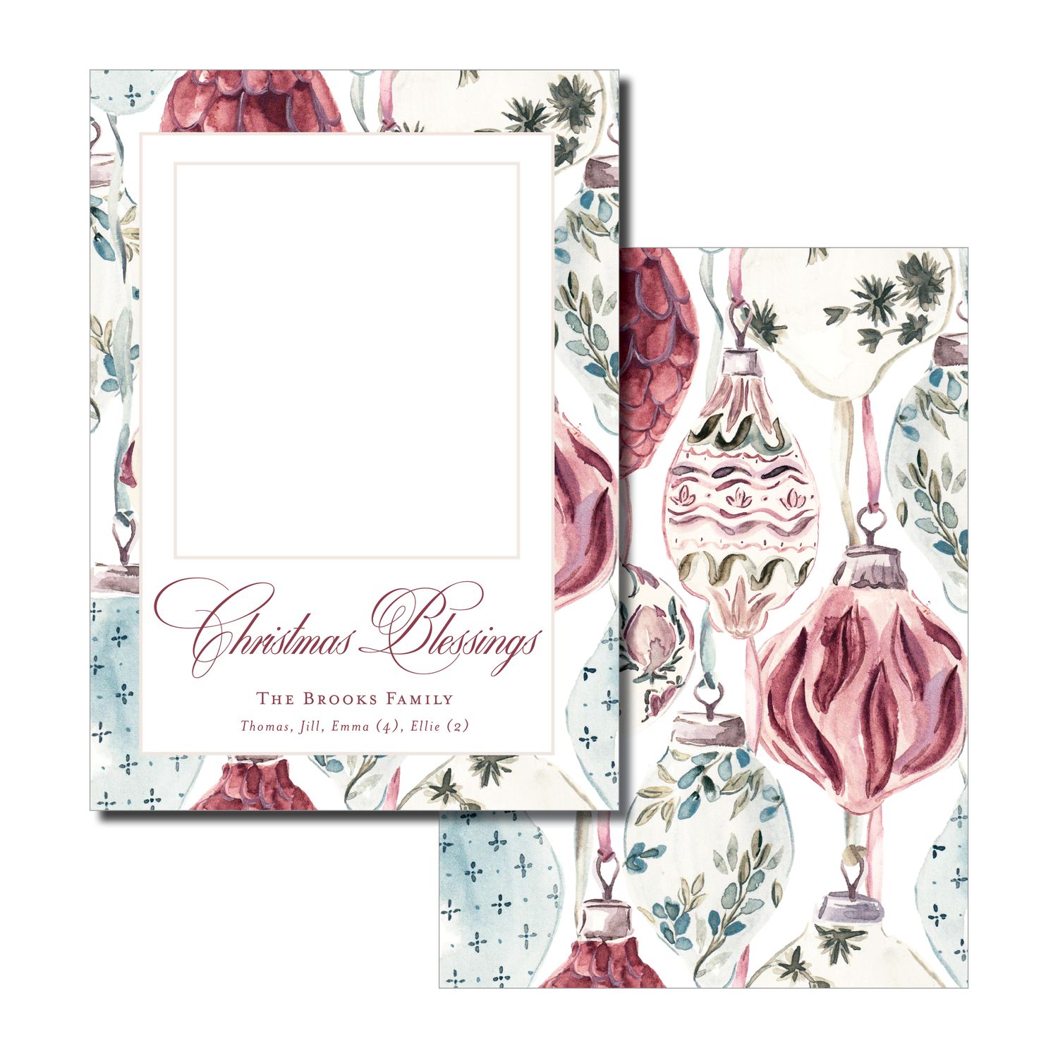Flora Ornament Christmas Card