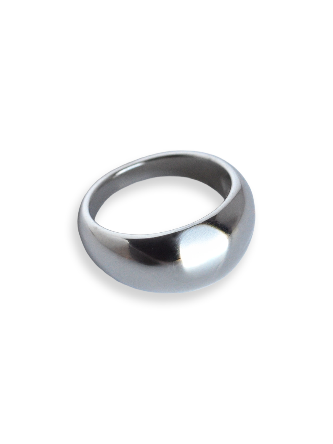 Anillo domo plateado