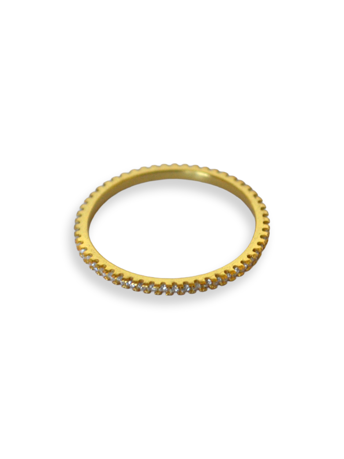 Anillo dorado pavé completo