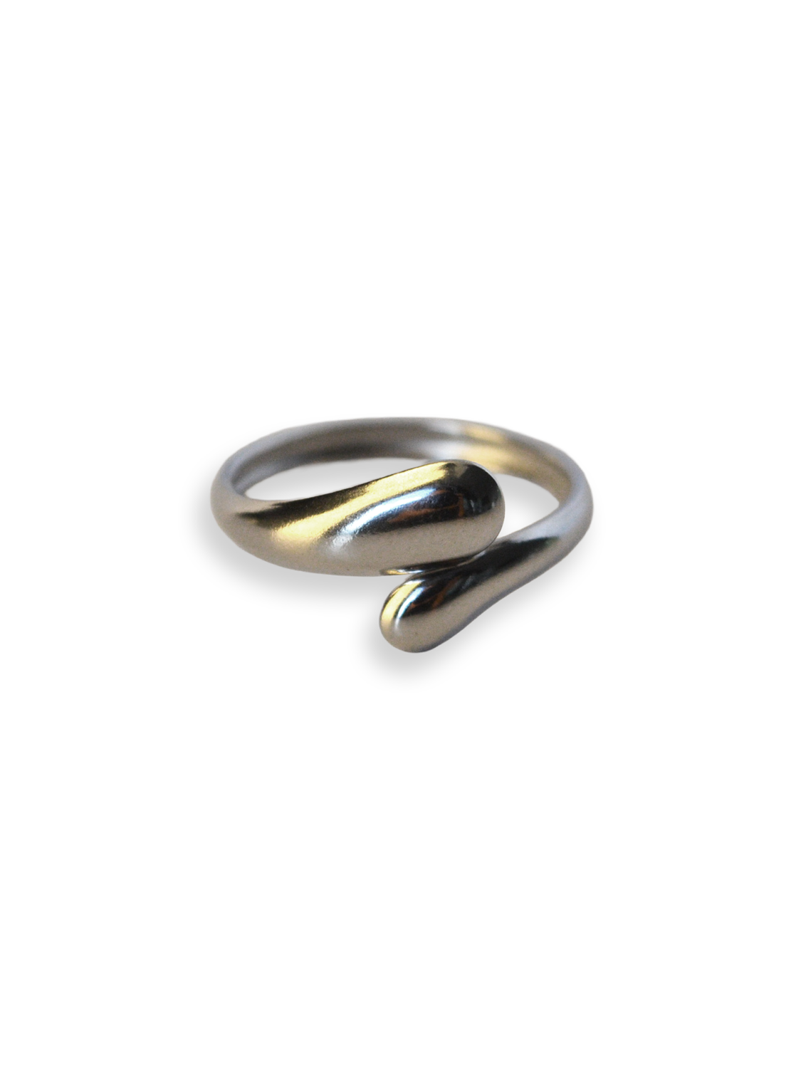 Anillo envolvente orgánico plateado