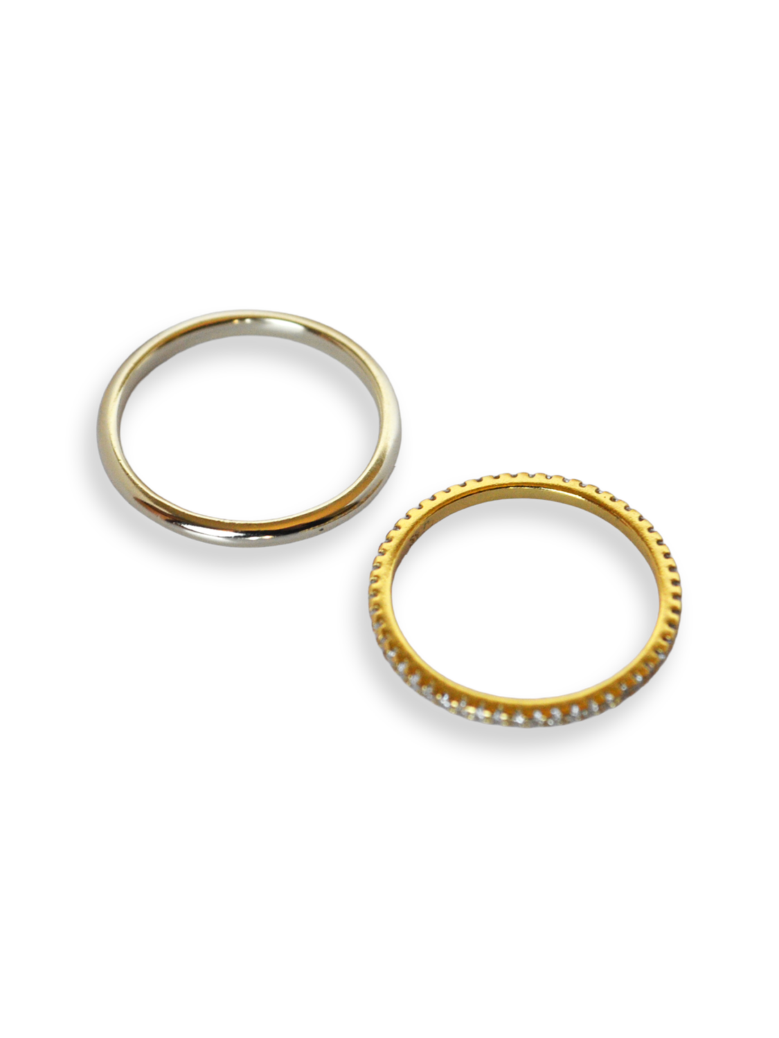 Set dorado liso + pavé