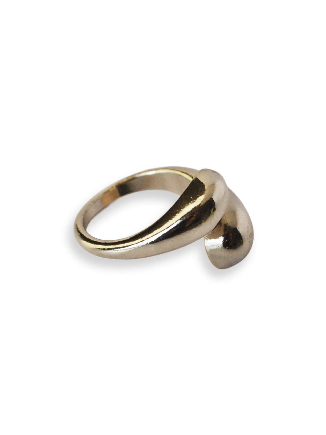 Anillo dorado envolvente bold