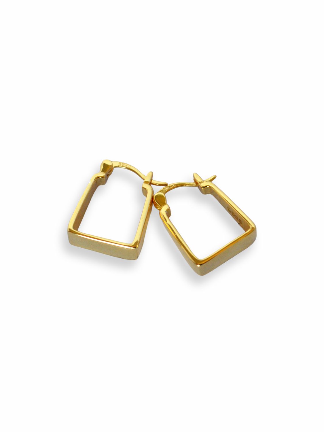 Aretes Golden Frame Hoops