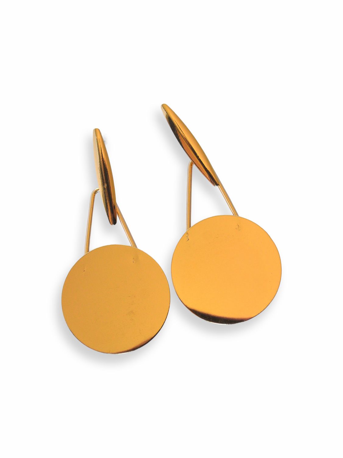 Aretes Golden Disc Drops