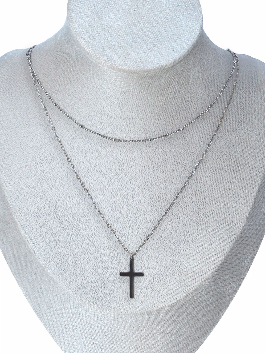 Collar Layered Cross Necklace