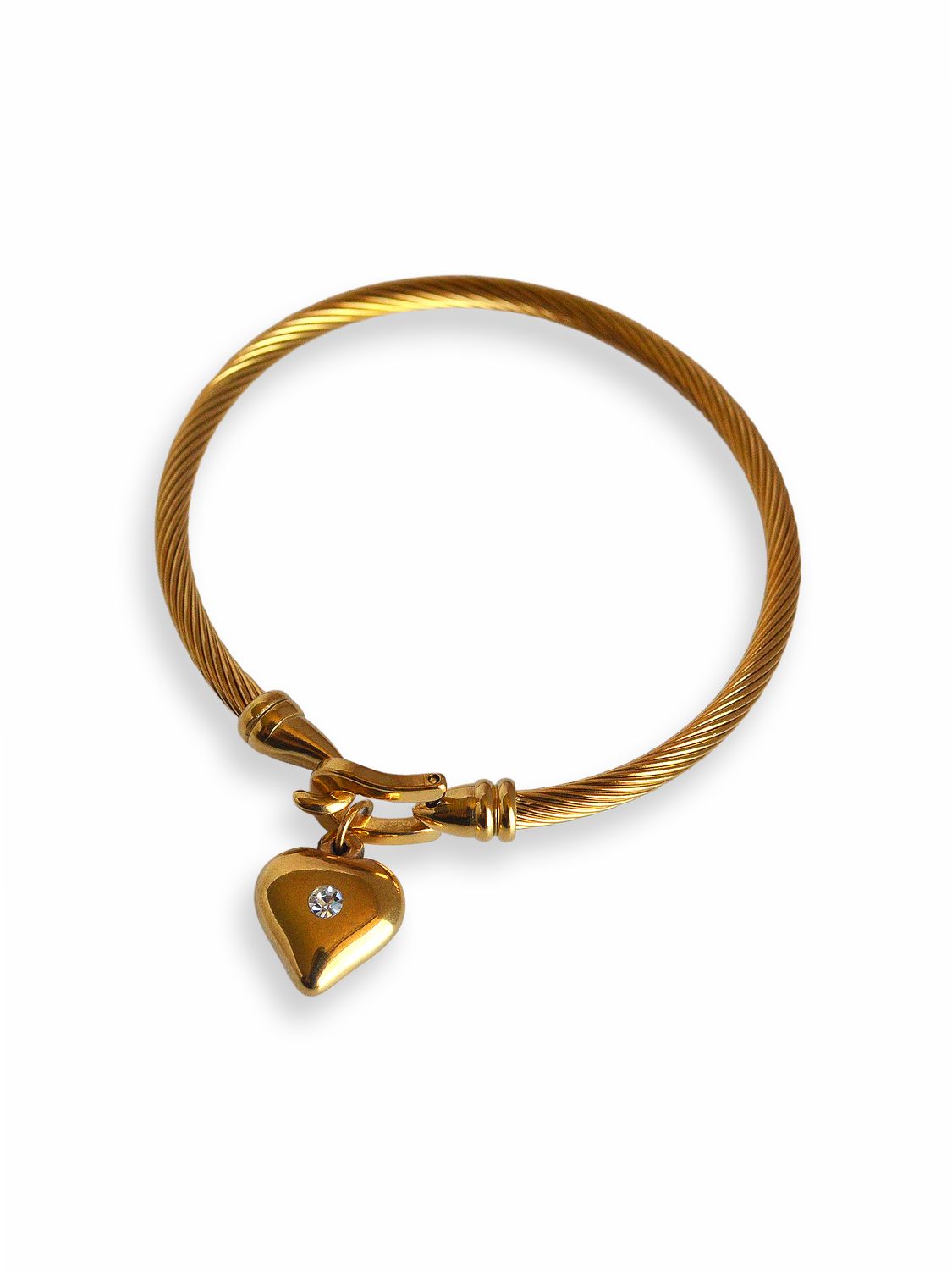 Pulsera Golden Heart Charm Bracelet