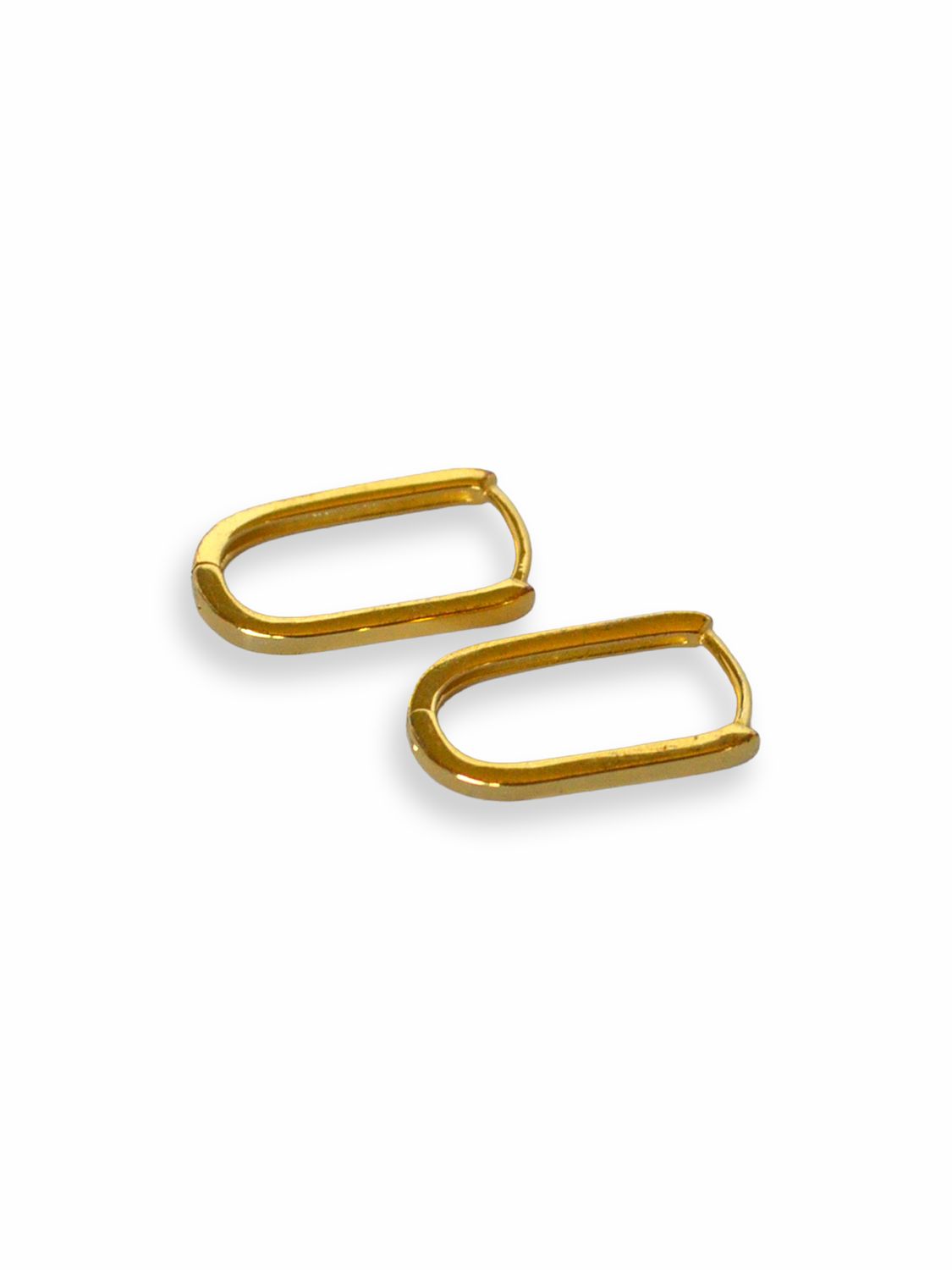Aretes Golden Oval Hoops