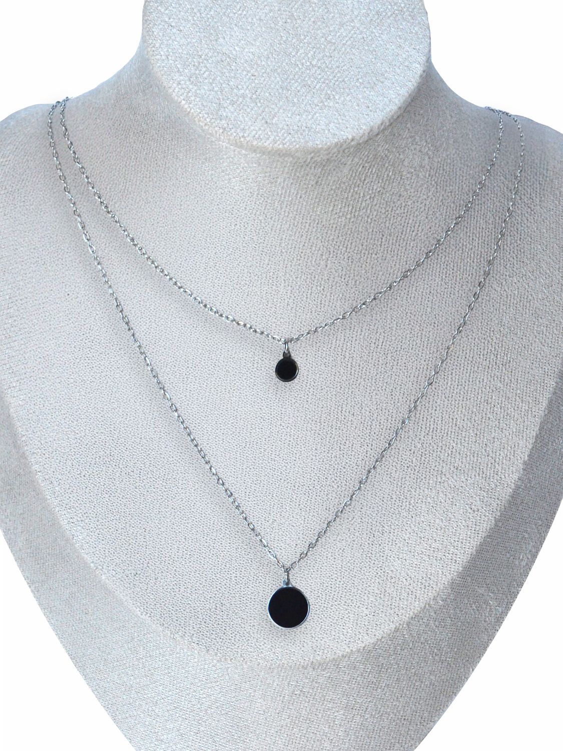 Collar Layered Black Coin