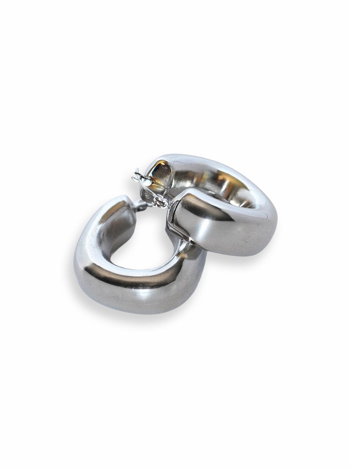 Aretes Silver Bold Hoops