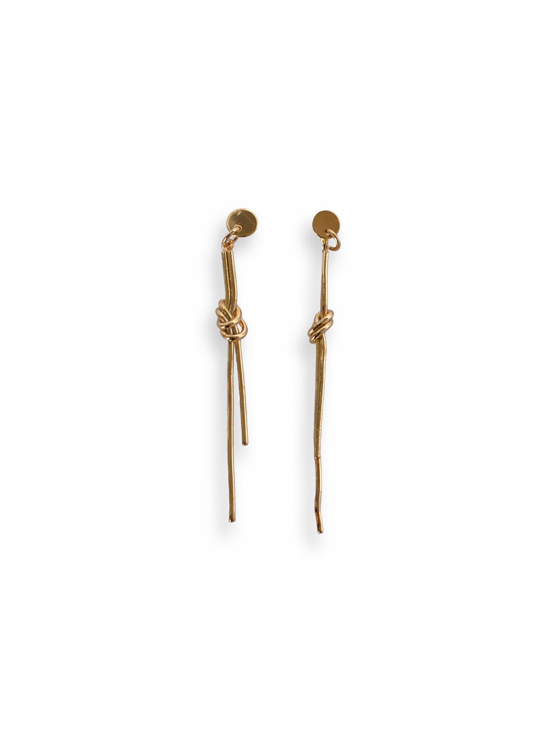 Aretes Golden Knot Drops