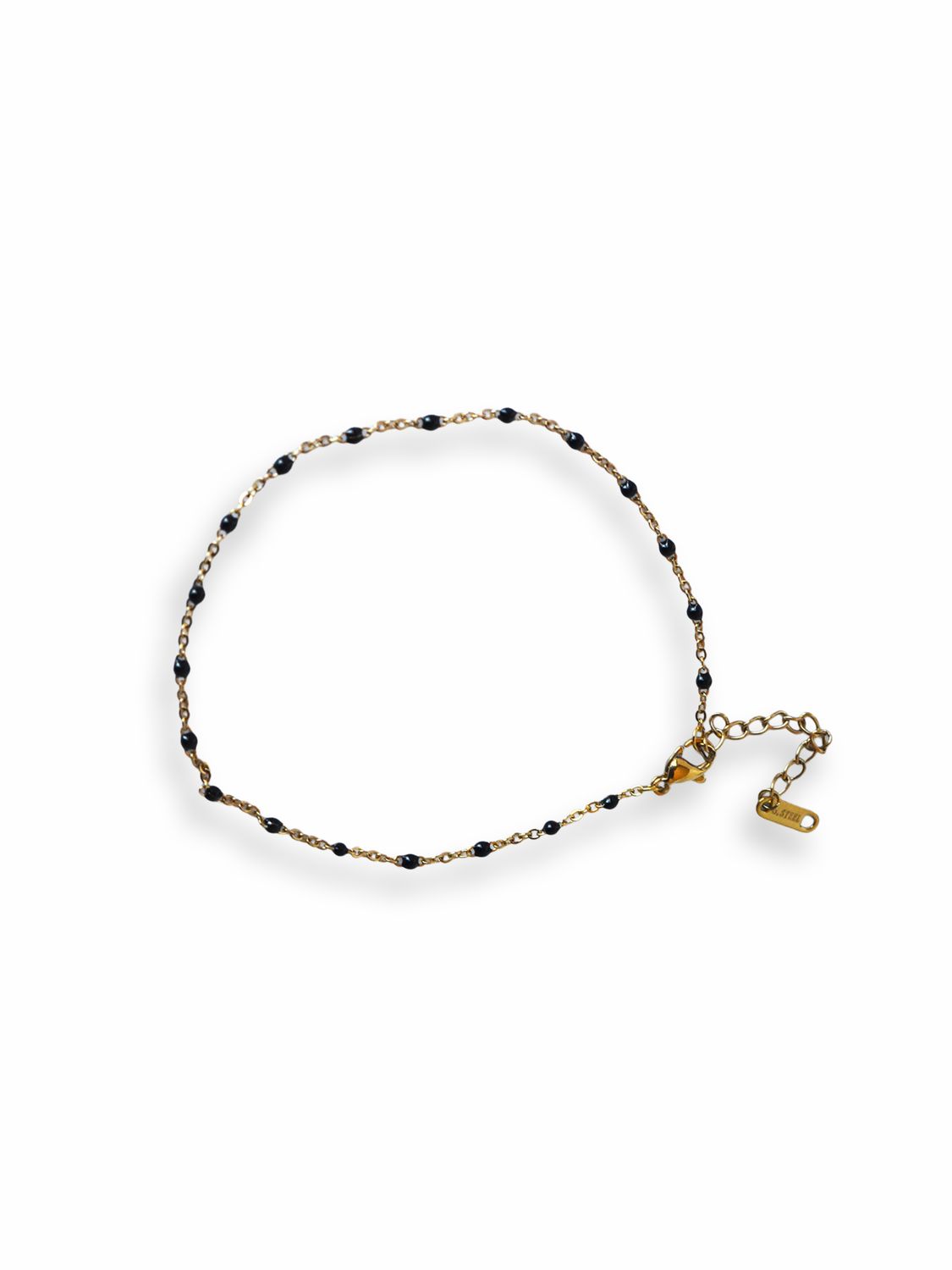 Tobillera Black Beads